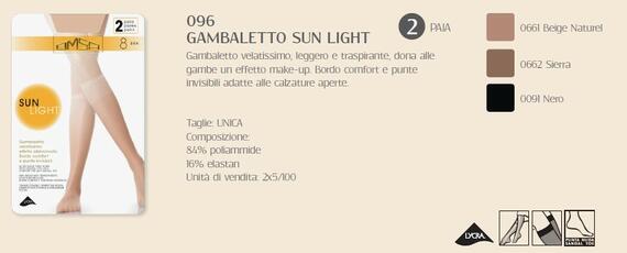 - 0960M GAMBALETTO DONNA VELATISSIMO SUN LIGHT